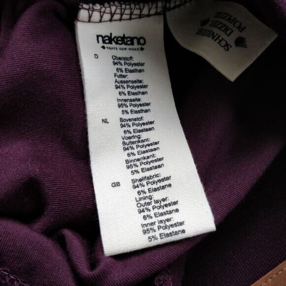 NAKETANO Brazzo Mack Velour Zip-Up Hoodie Wine Red Purple S NWT Rare - Picture 4 of 8